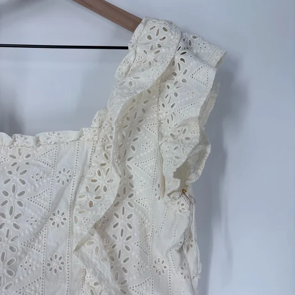 Spartina 449 Taralynn Eyelet Cream Top - Picture 7 of 10